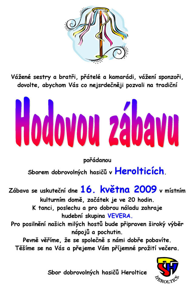 Pozv�nka na hody 2009