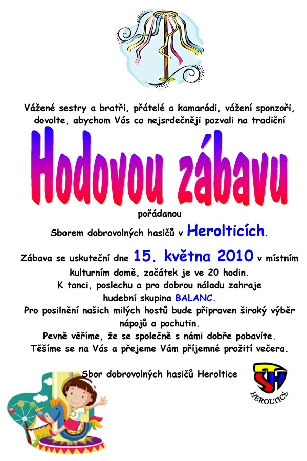 Pozv�nka na hody 2010